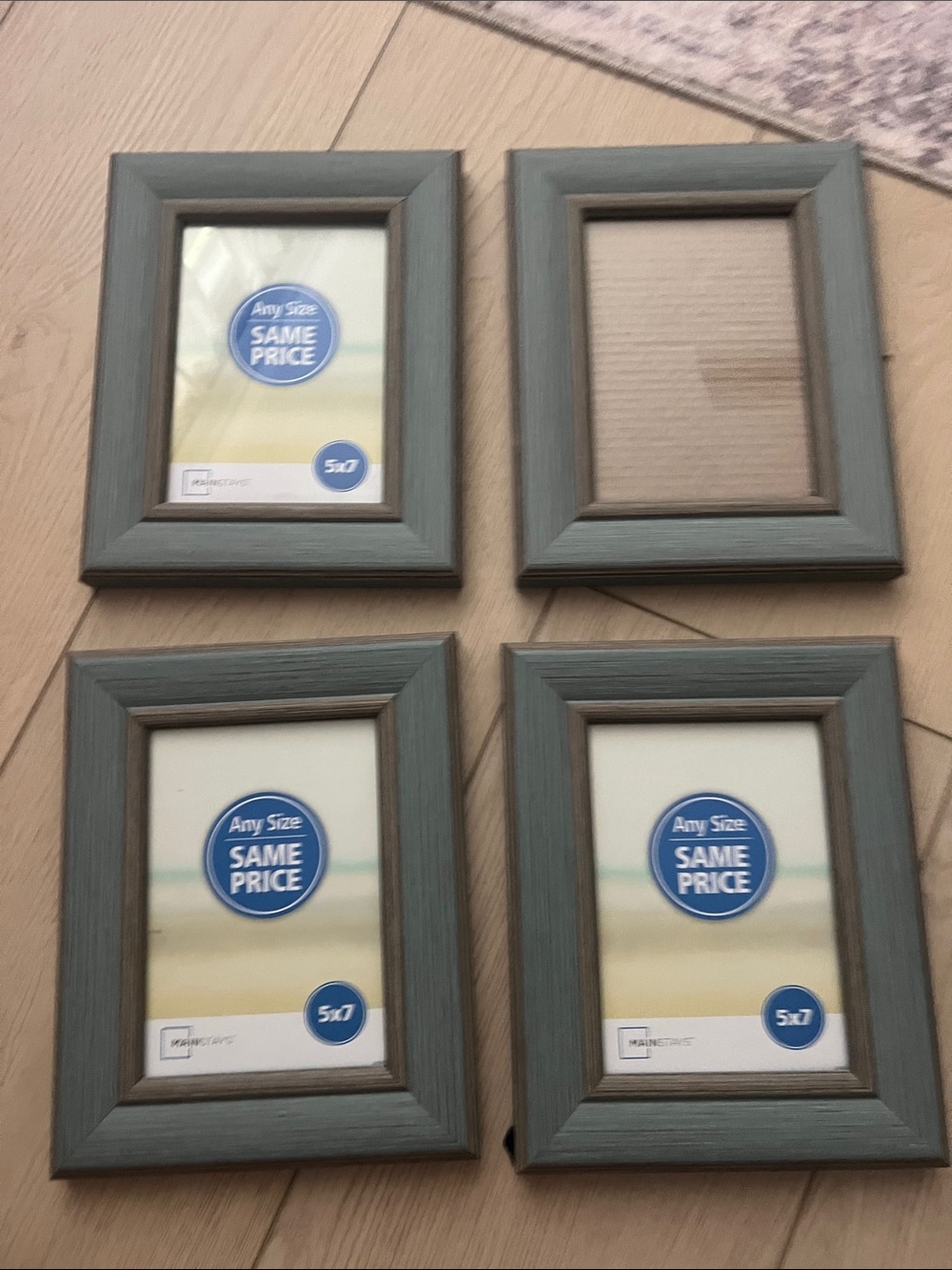 Mainstays Blue-Gray Wood 5x7 Frame Set